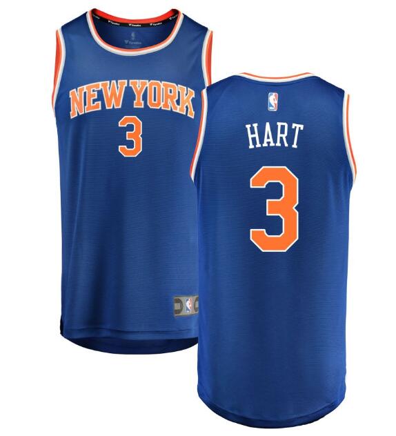 Men's New York Knicks Customized Blue Icon Edition Stitched Basketball Jersey